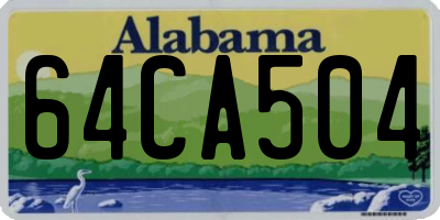 AL license plate 64CA504