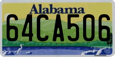 AL license plate 64CA506