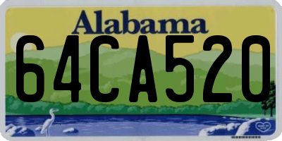AL license plate 64CA520