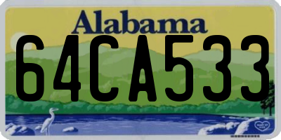 AL license plate 64CA533