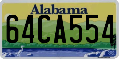AL license plate 64CA554
