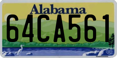AL license plate 64CA561