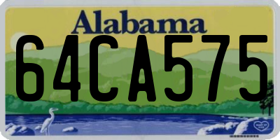 AL license plate 64CA575