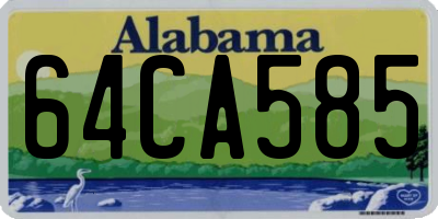AL license plate 64CA585