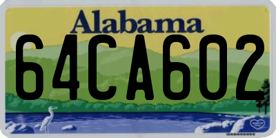 AL license plate 64CA602