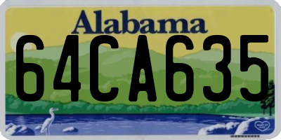 AL license plate 64CA635