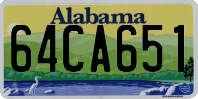 AL license plate 64CA651