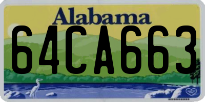 AL license plate 64CA663