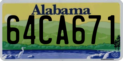 AL license plate 64CA671