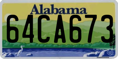 AL license plate 64CA673
