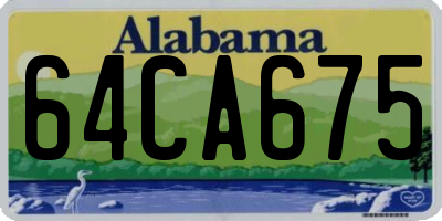 AL license plate 64CA675