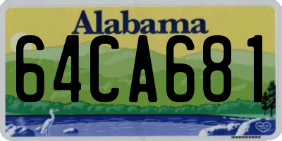 AL license plate 64CA681
