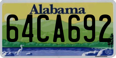 AL license plate 64CA692