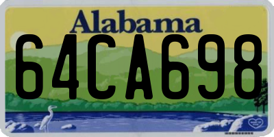 AL license plate 64CA698