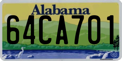 AL license plate 64CA701