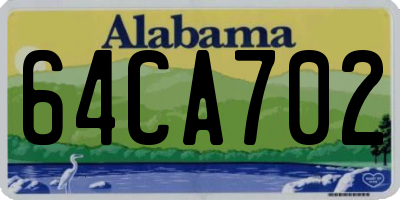 AL license plate 64CA702