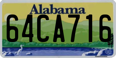 AL license plate 64CA716