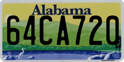 AL license plate 64CA720