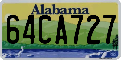 AL license plate 64CA727