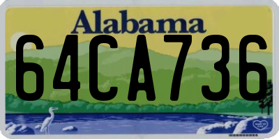 AL license plate 64CA736