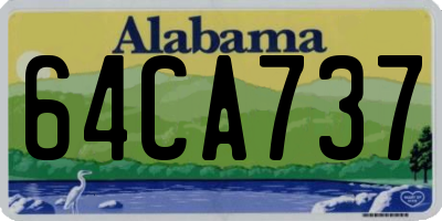 AL license plate 64CA737