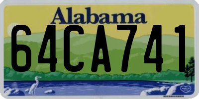 AL license plate 64CA741