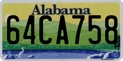 AL license plate 64CA758
