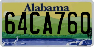 AL license plate 64CA760