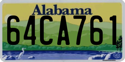 AL license plate 64CA761