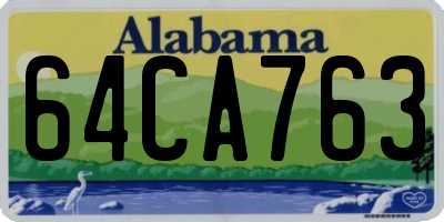 AL license plate 64CA763
