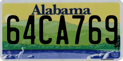 AL license plate 64CA769