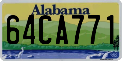 AL license plate 64CA771