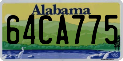 AL license plate 64CA775