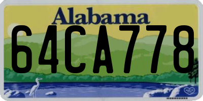 AL license plate 64CA778