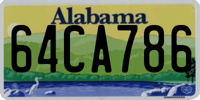 AL license plate 64CA786