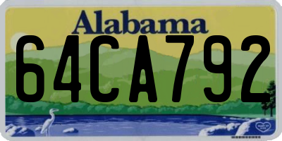 AL license plate 64CA792