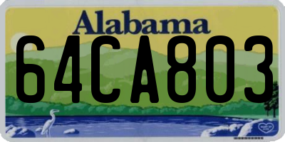 AL license plate 64CA803