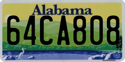 AL license plate 64CA808