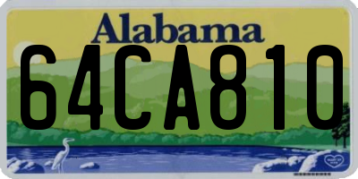 AL license plate 64CA810