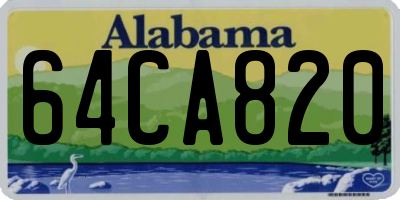 AL license plate 64CA820