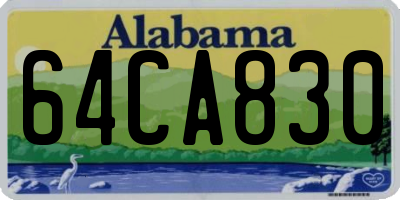AL license plate 64CA830