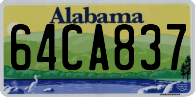 AL license plate 64CA837