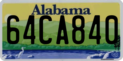 AL license plate 64CA840
