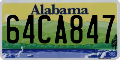 AL license plate 64CA847