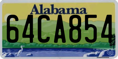AL license plate 64CA854