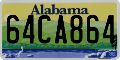 AL license plate 64CA864
