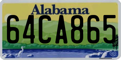 AL license plate 64CA865
