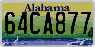 AL license plate 64CA877
