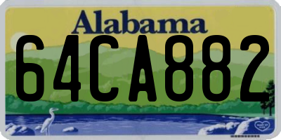 AL license plate 64CA882