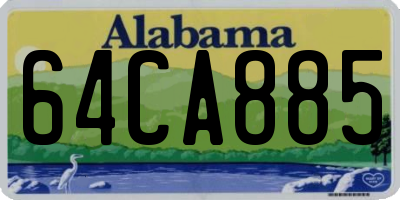AL license plate 64CA885